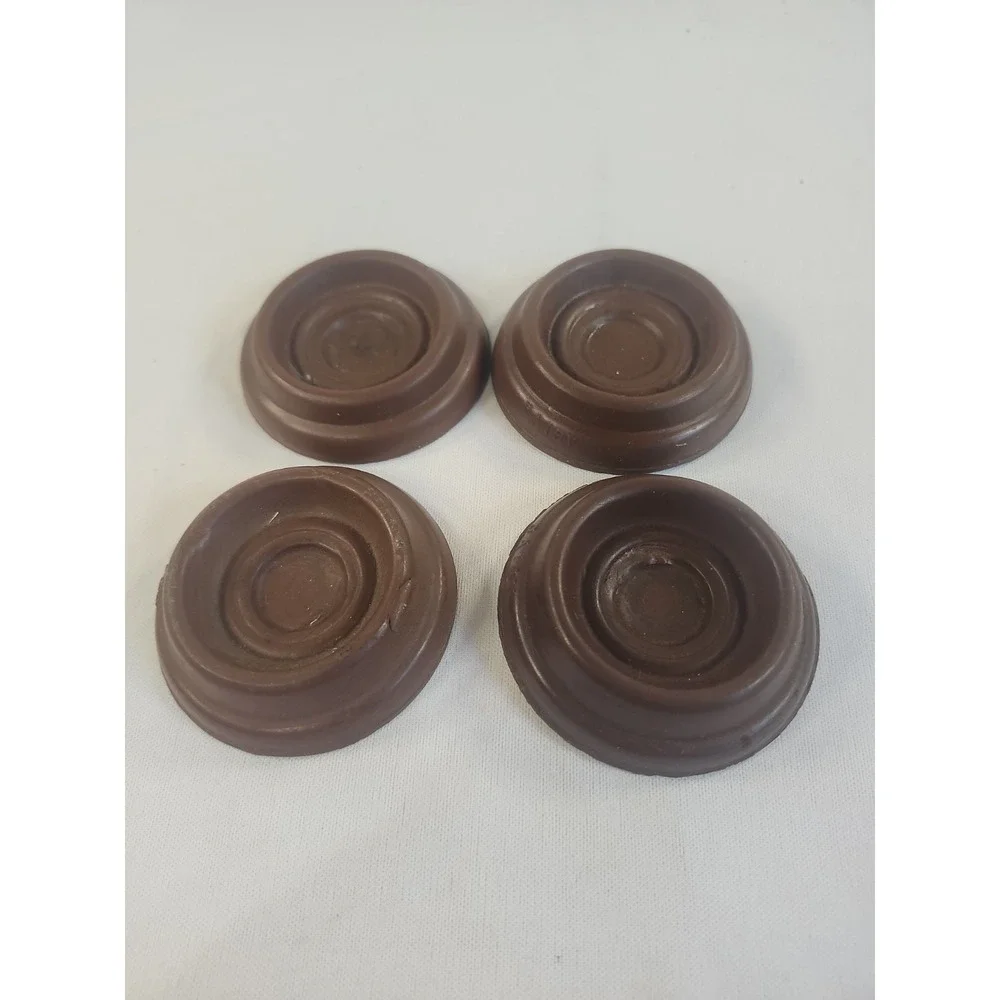 Set Of 4 Vintage Daisy Schacht Rubber Furniture‎ Caster Cups Prevents Sliding